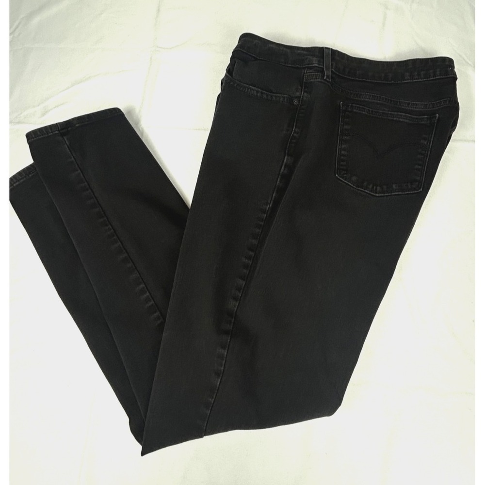 Levi's 711 Jeans Skinny Stretch Distressed Women's Size 33x30 Black